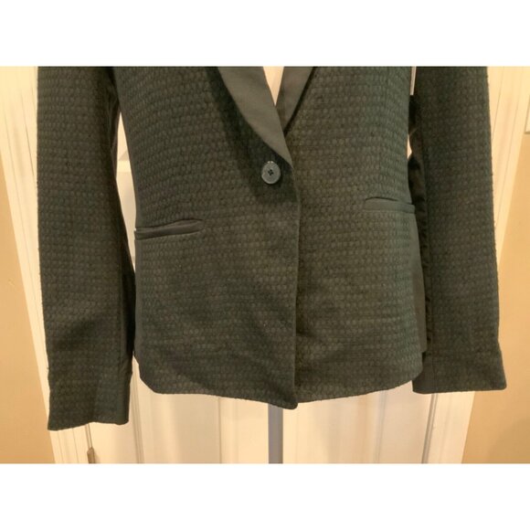 Vince Black Windowpane Textured Blazer, Size 8 - Picture 3 of 8